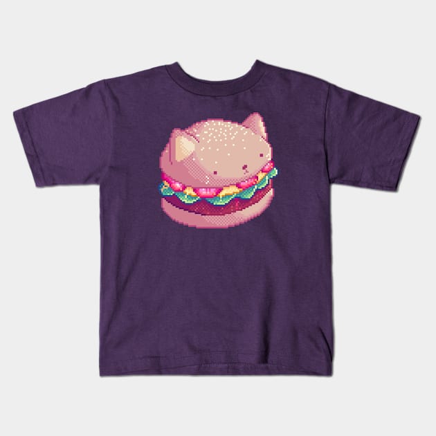 Cat Burger Kids T-Shirt by gabdoesdesign